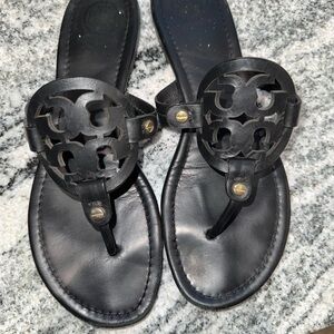 Tory Burch Black Leather Sandals